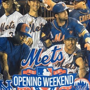 Mens NY Mets Opening Day 2016 T Shirt XL
